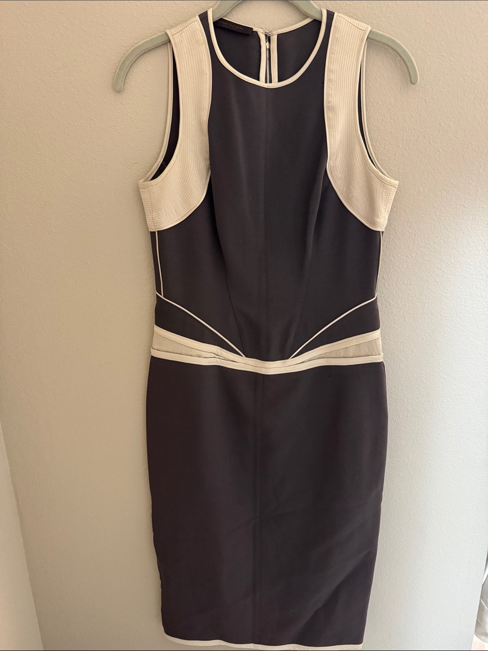 Narciso Rodriguez Italian Midi Sleeveless Designer 99% Silk Sheath Dress